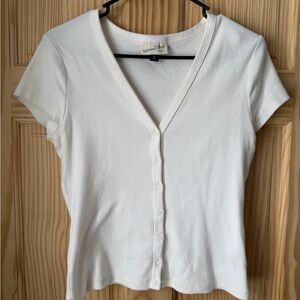 Universal Thread Cream Button-Down Women's Shirt
